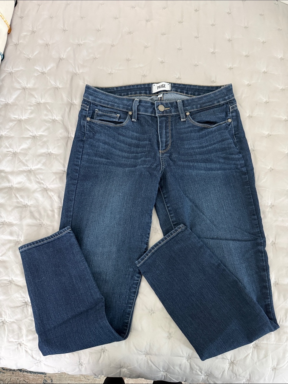 PAIGE Women's Indigo Straight Leg Jeans